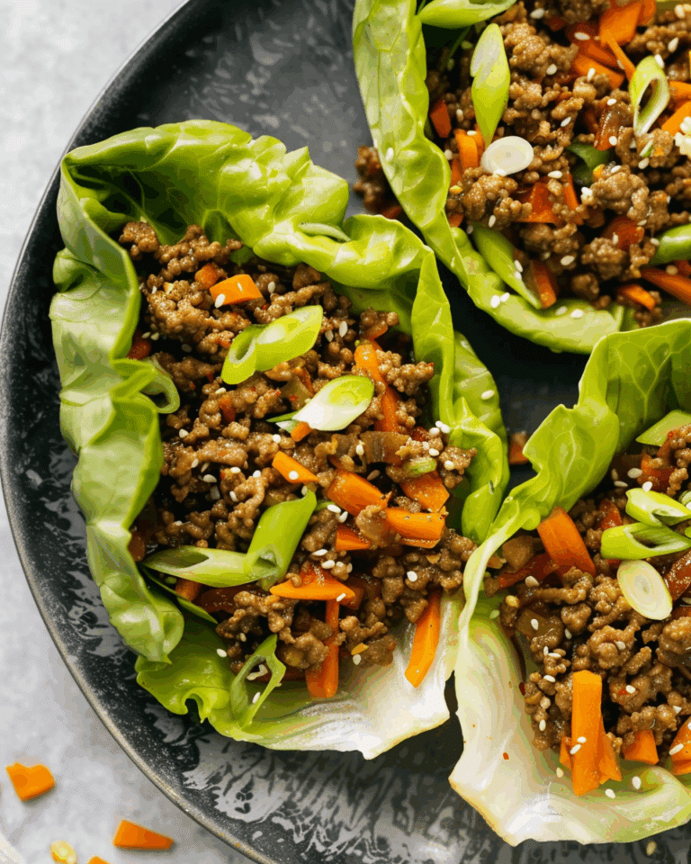 Asian Style Ground Beef Lettuce Wraps