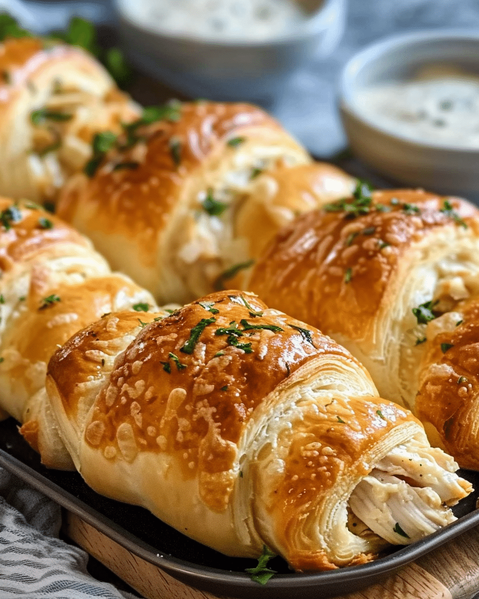 Baked Chicken Stuffed Crescent Rolls