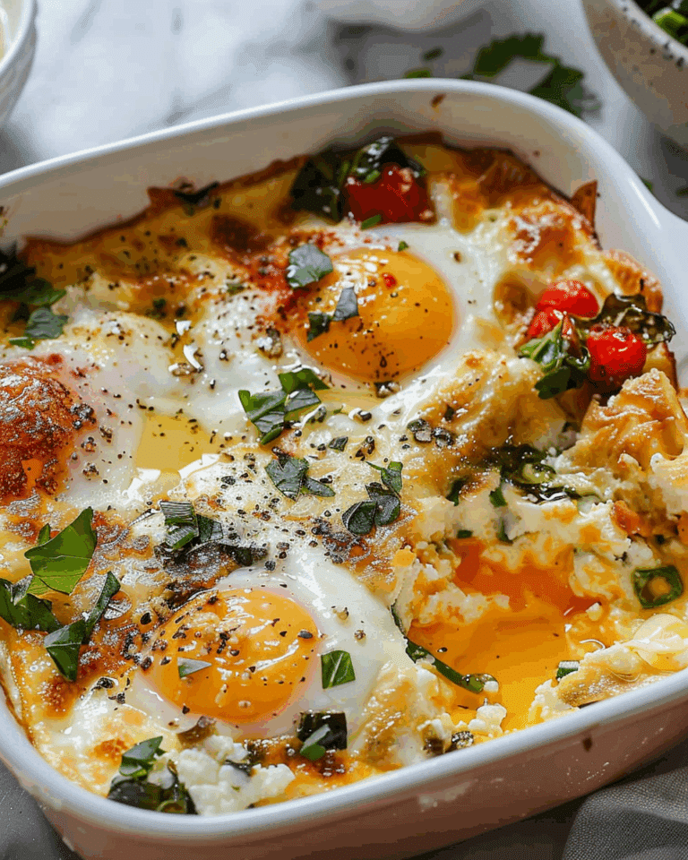 Baked Feta Eggs
