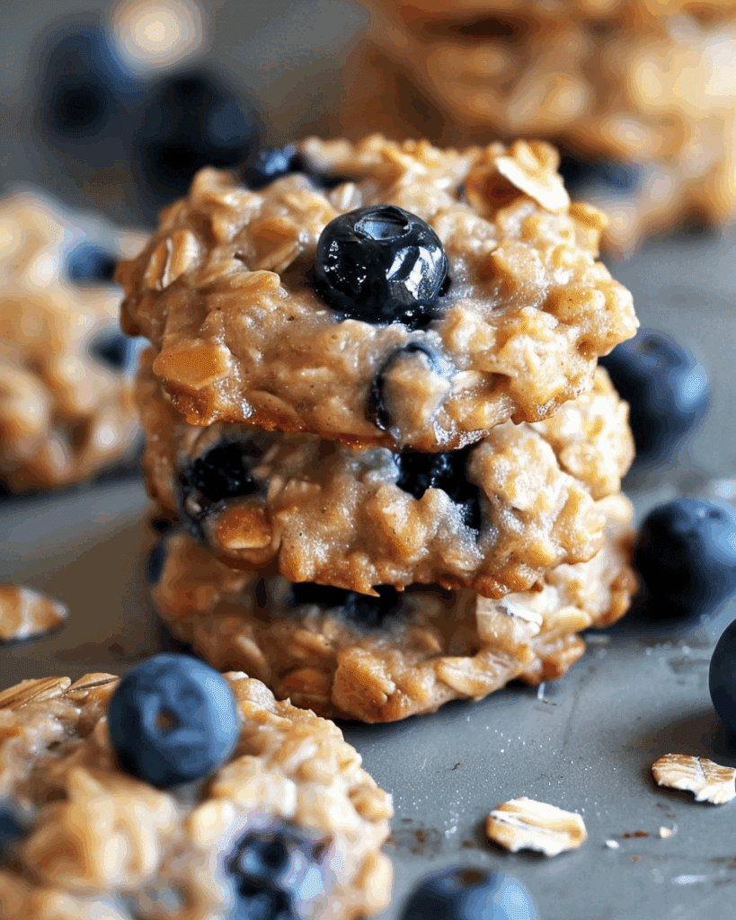 Banana Blueberry Oatmeal Breakfast Cookies