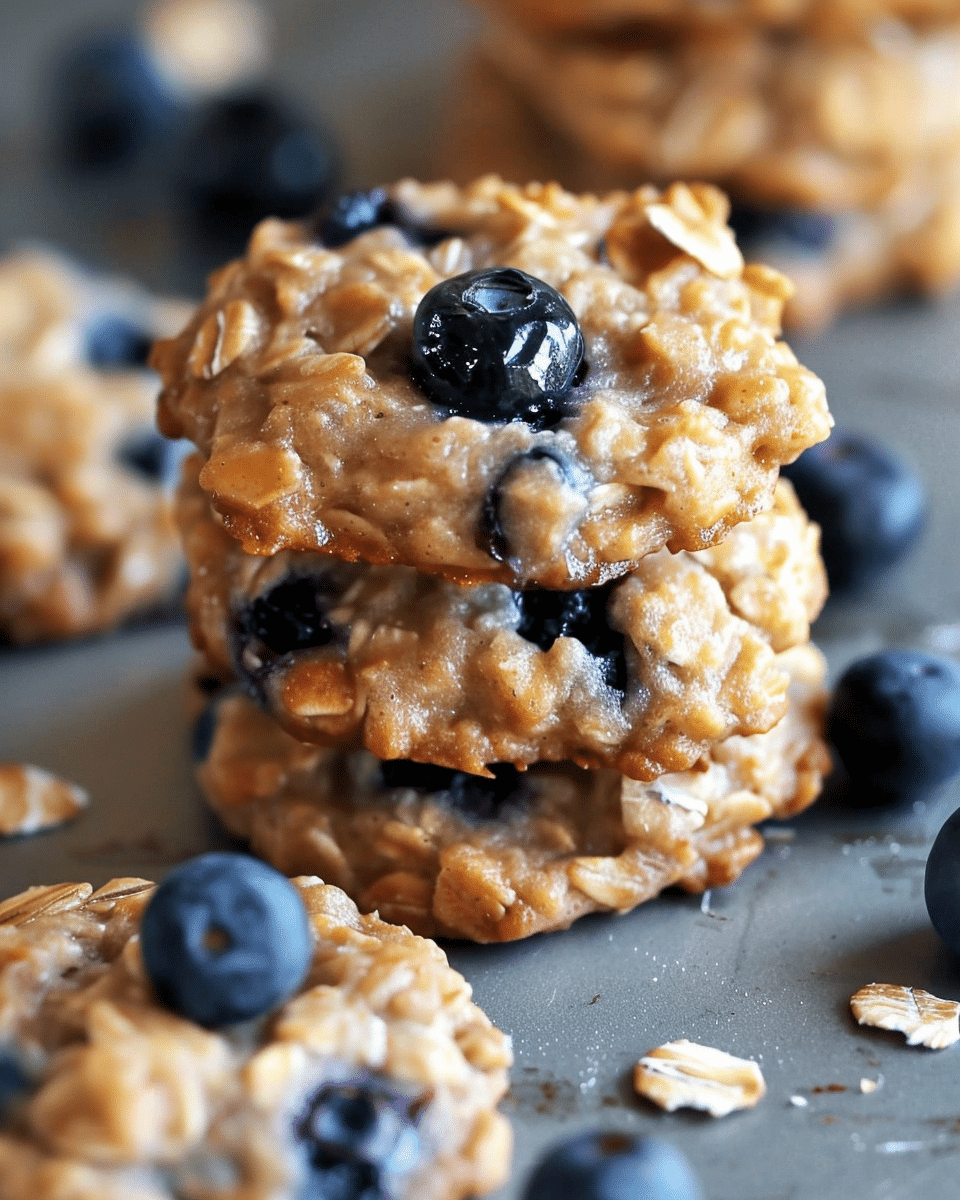 Banana Blueberry Oatmeal Breakfast Cookies