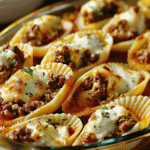 Beef-Stuffed Shells with Creamy Ricotta Filling