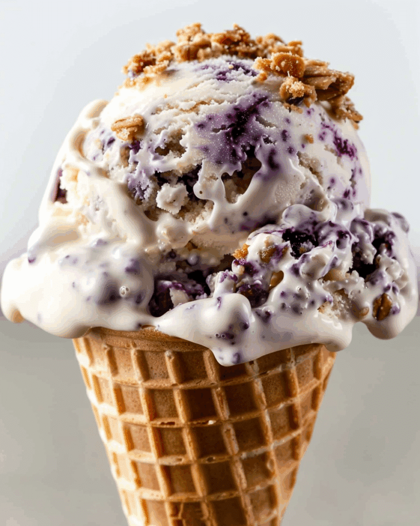 Blueberry Crumble Ice Cream