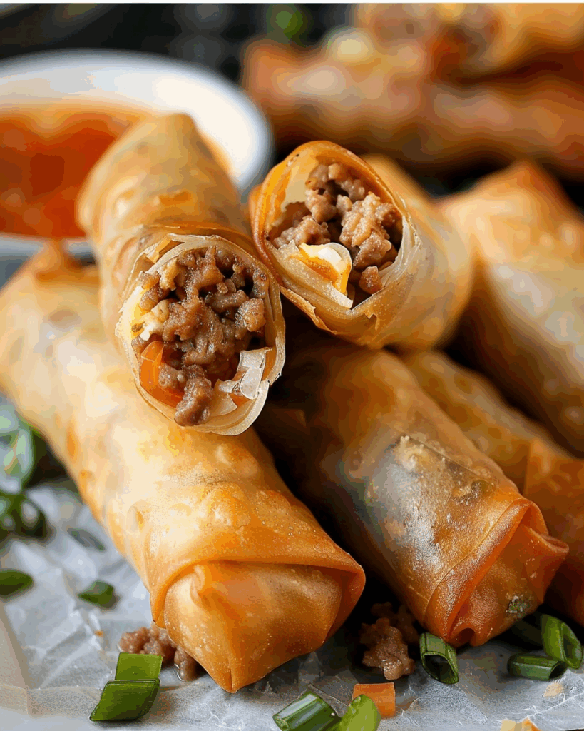 Cheeseburger Spring Rolls