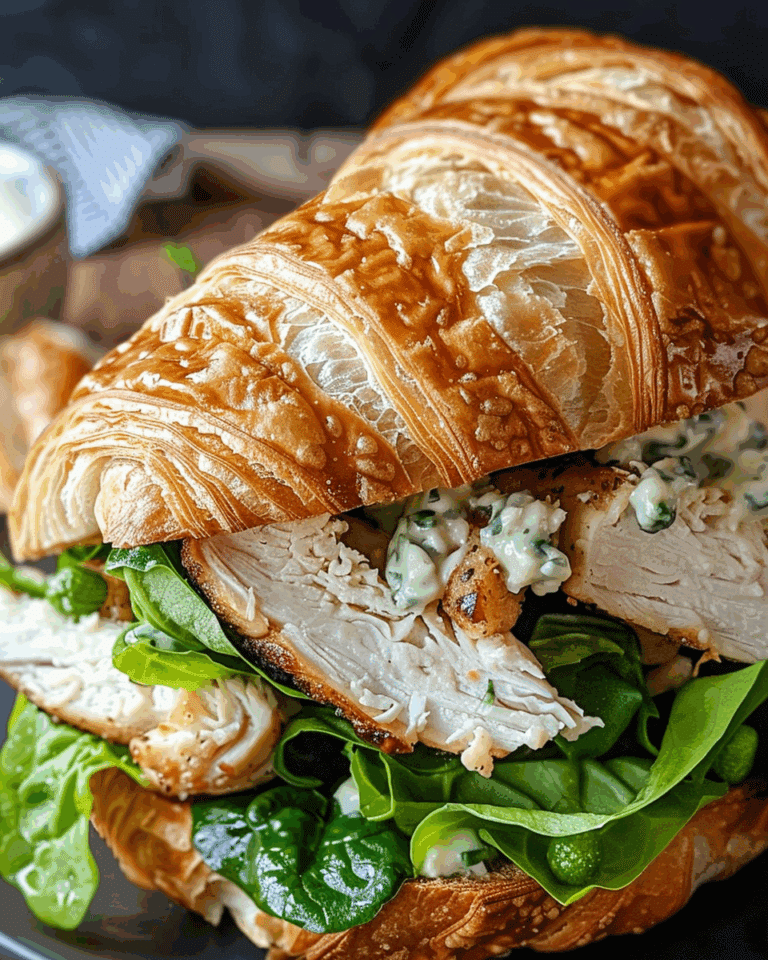 Chicken Caesar Croissant Sandwich