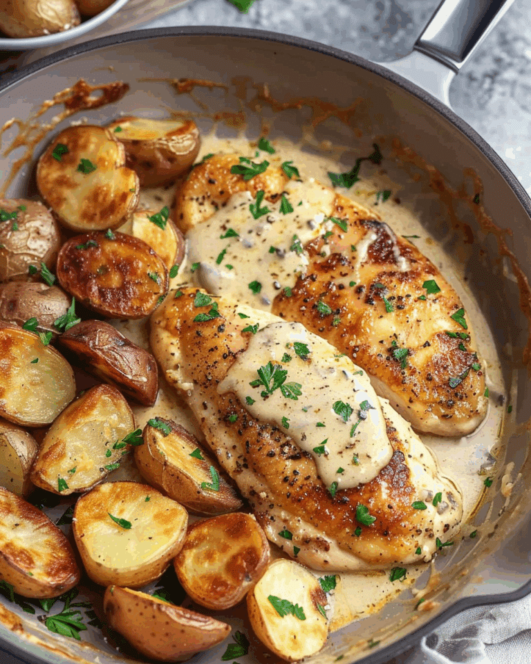 Chicken and Potatoes with Dijon Cream Sauce