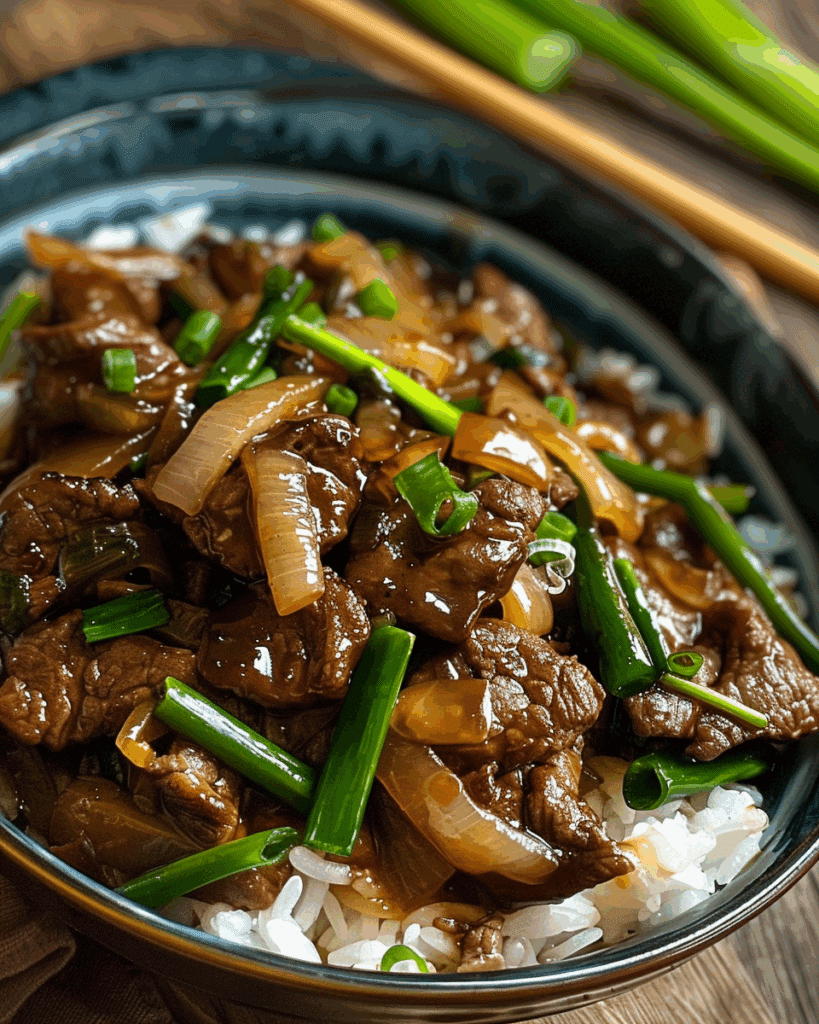 Chinese Beef and Onion Stir Fry