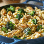 Creamy Cheesy Chicken Broccoli Orzo