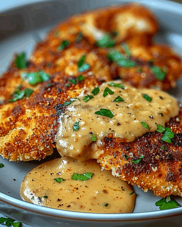 Crispy Parmesan Chicken with a Rich Garlic Sauce