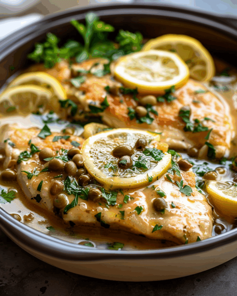 Easy Crockpot Chicken Piccata