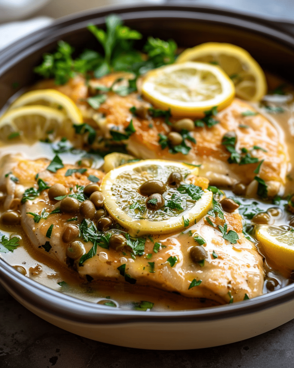 Easy Crockpot Chicken Piccata