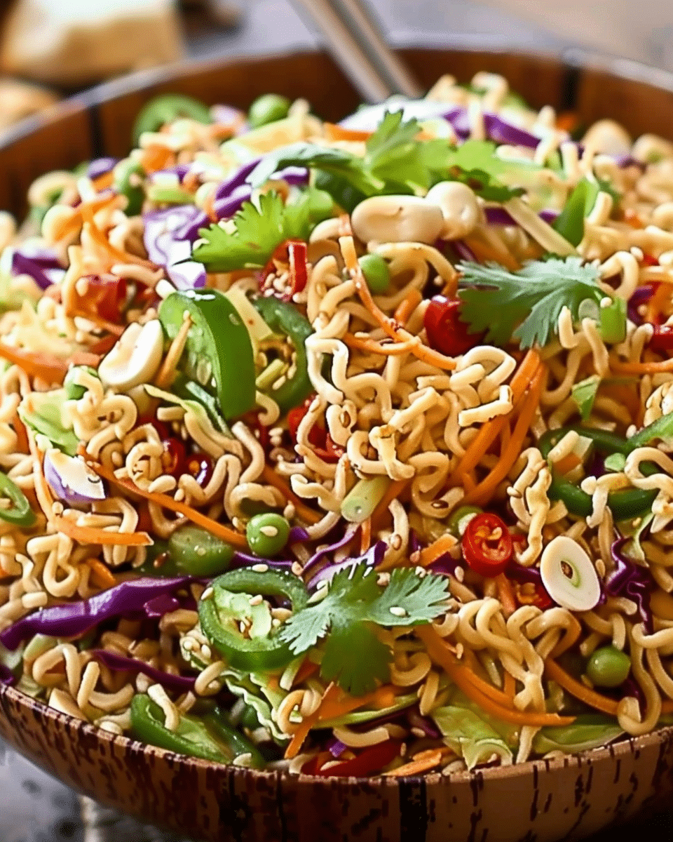 Crunchy Asian Ramen Noodle Salad
