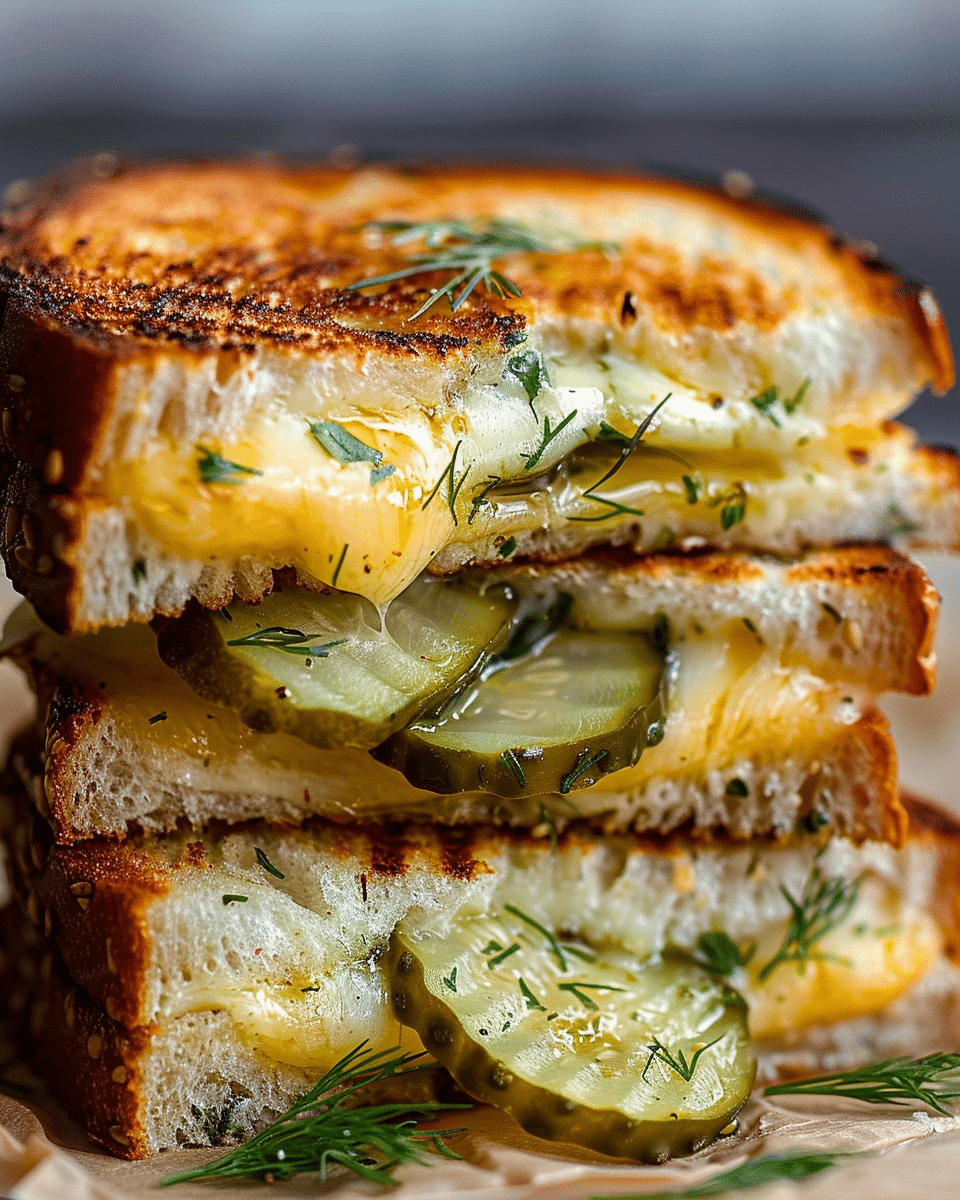 Dill Pickle Grilled Cheese