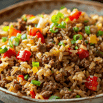 Dirty Rice Made With Ground Beef