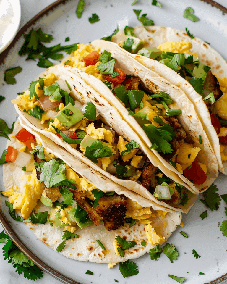 Easy Breakfast Tacos (Egg & Avocado)
