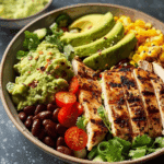 Epic Grilled Chicken Power Bowl with Guacamole & Veggies