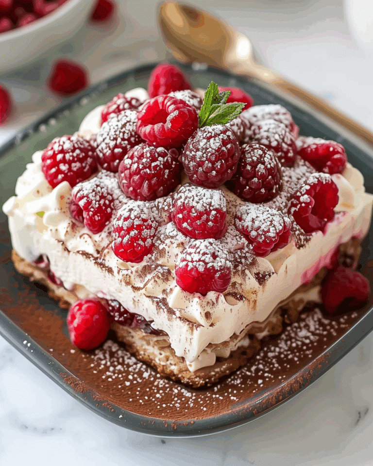 Fresh Raspberry Tiramisu