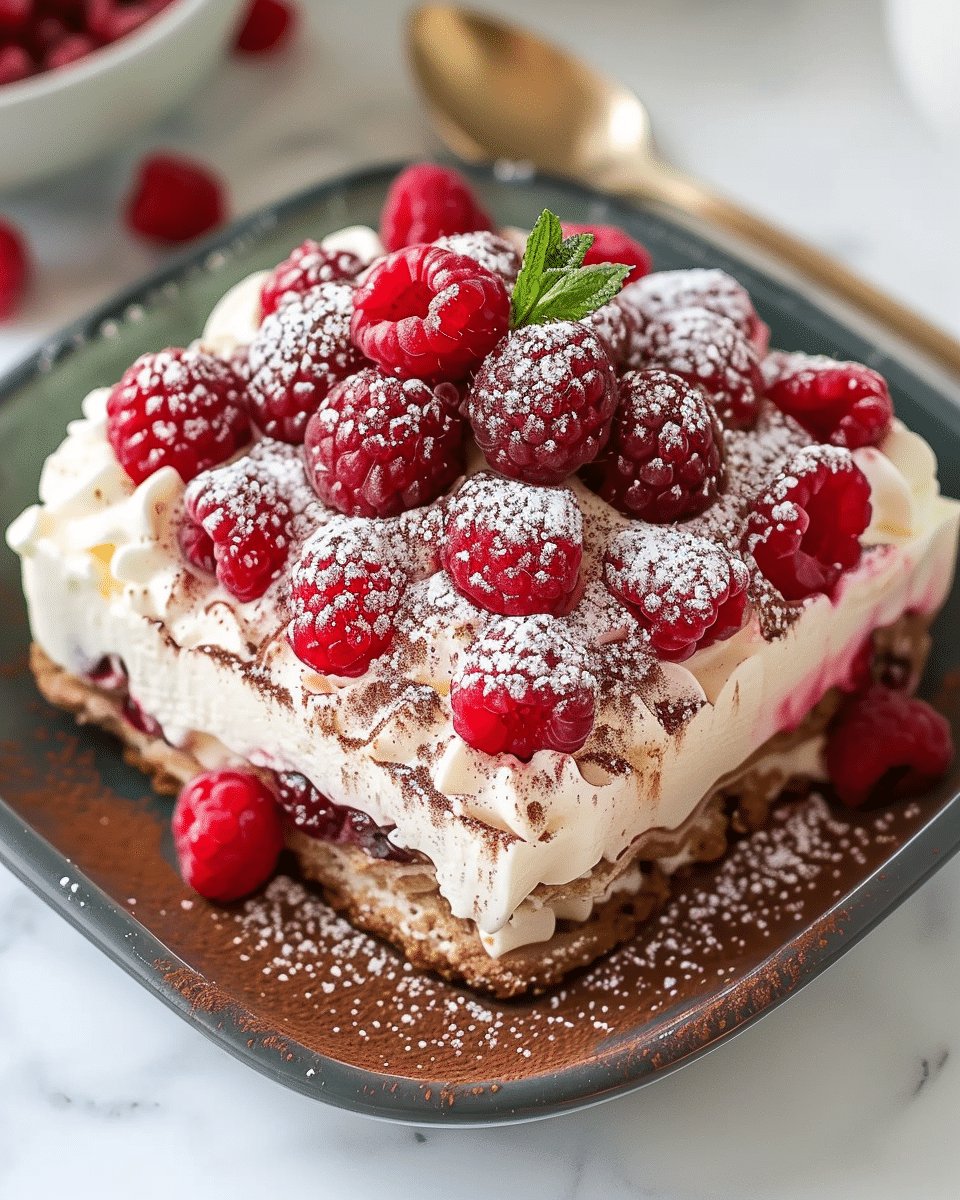 Fresh Raspberry Tiramisu