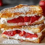 Fried Strawberry Cheesecake Sandwiches