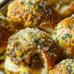 Garlic Parmesan Cheeseburger Bombs