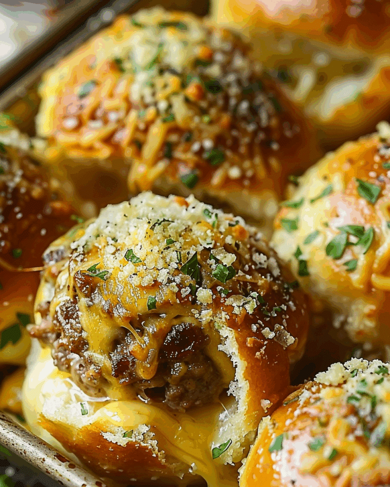 Garlic Parmesan Cheeseburger Bombs