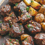 Garlic Steak Bites and Potatoes