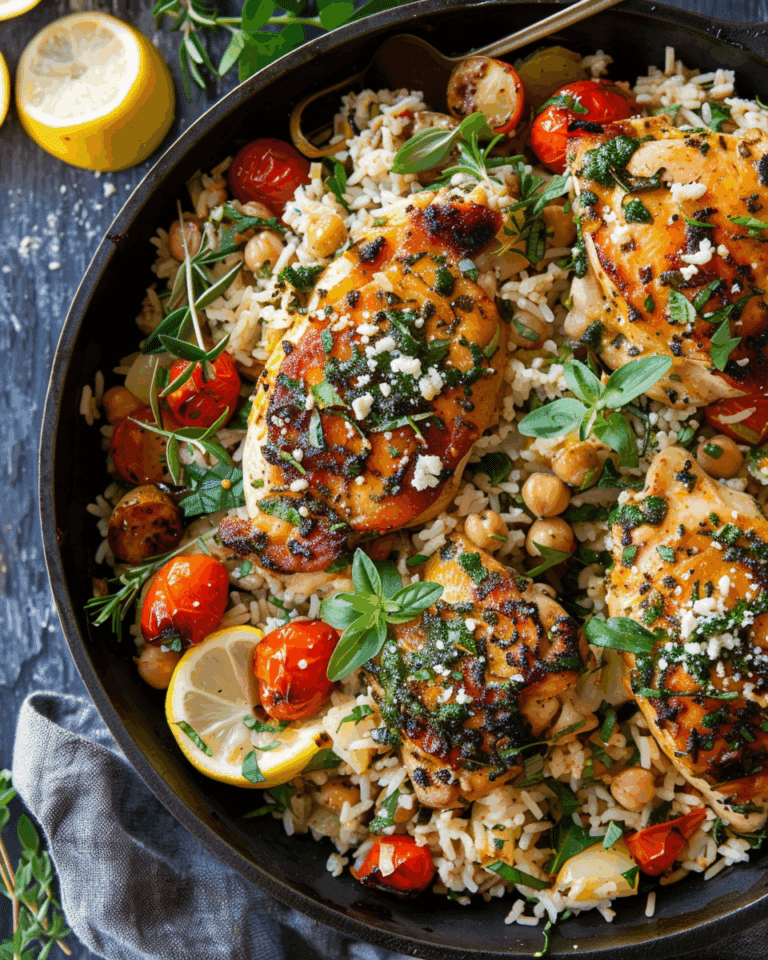 Greek Chicken and Lemon Rice