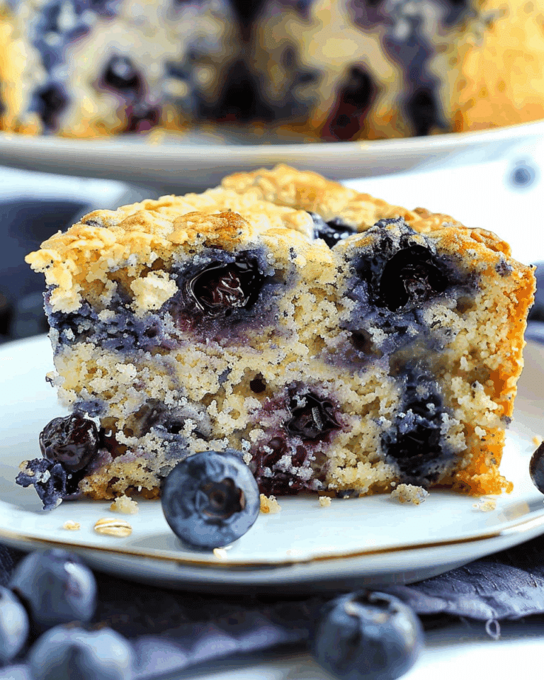 Healthy Yogurt Oat Blueberry Breakfast Cake
