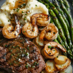 Herb-Glazed Grilled Steak & Spiced Shrimp