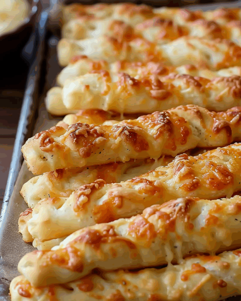 Homemade Cheesy Breadsticks