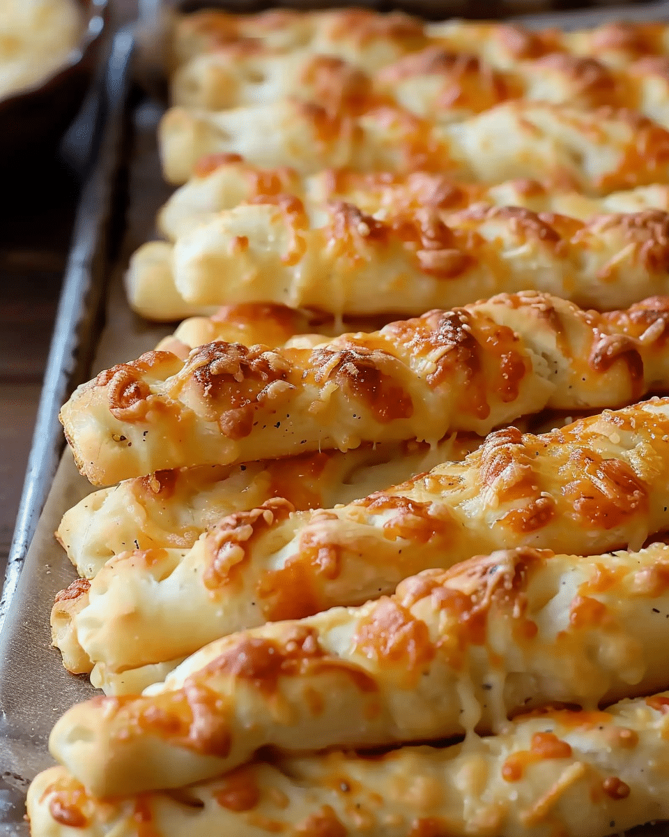 Homemade Cheesy Breadsticks