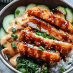 Japanese Katsu Bowls with Tonkatsu Sauce