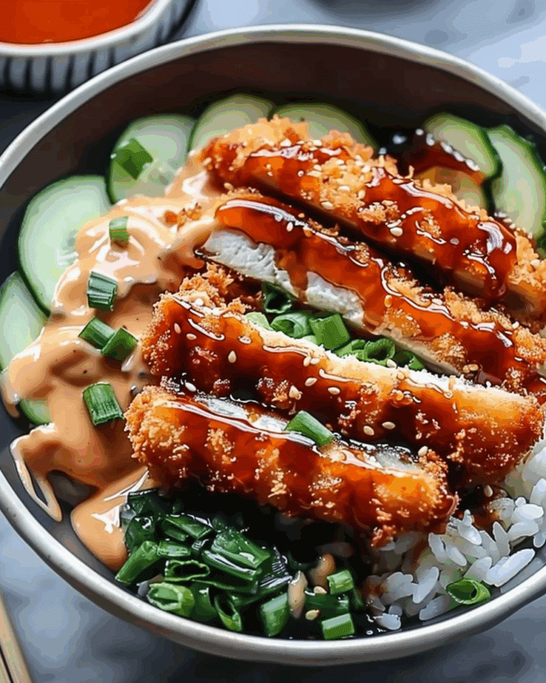 Japanese Katsu Bowls with Tonkatsu Sauce