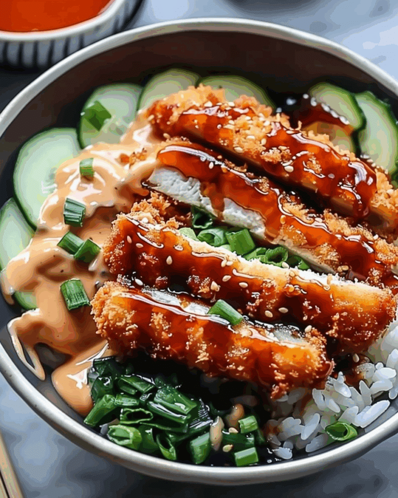 Japanese Katsu Bowls with Tonkatsu Sauce