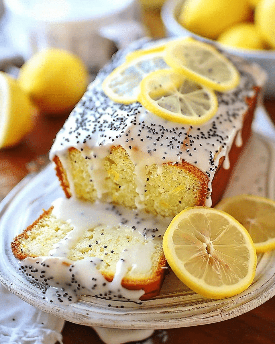 Lemon Poppy Seed Loaf with Glaze