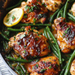 Lemon Garlic Butter Chicken and Green Beans Skillet