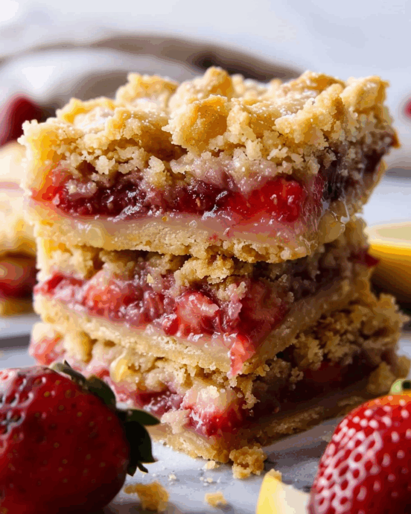 Lemon Strawberry Crumb Bars