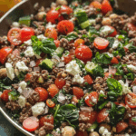 Mediterranean Ground Beef Skillet