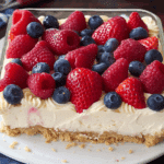 No-Bake Cheesecake Flag Cake