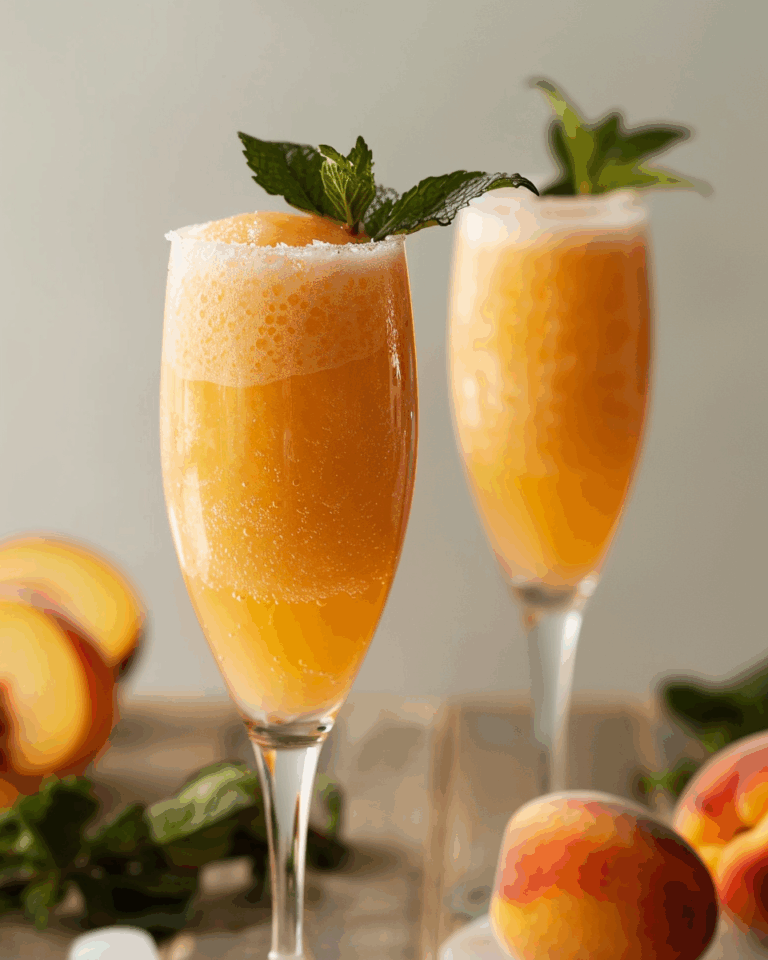 Peach Bellini Mocktail Recipe