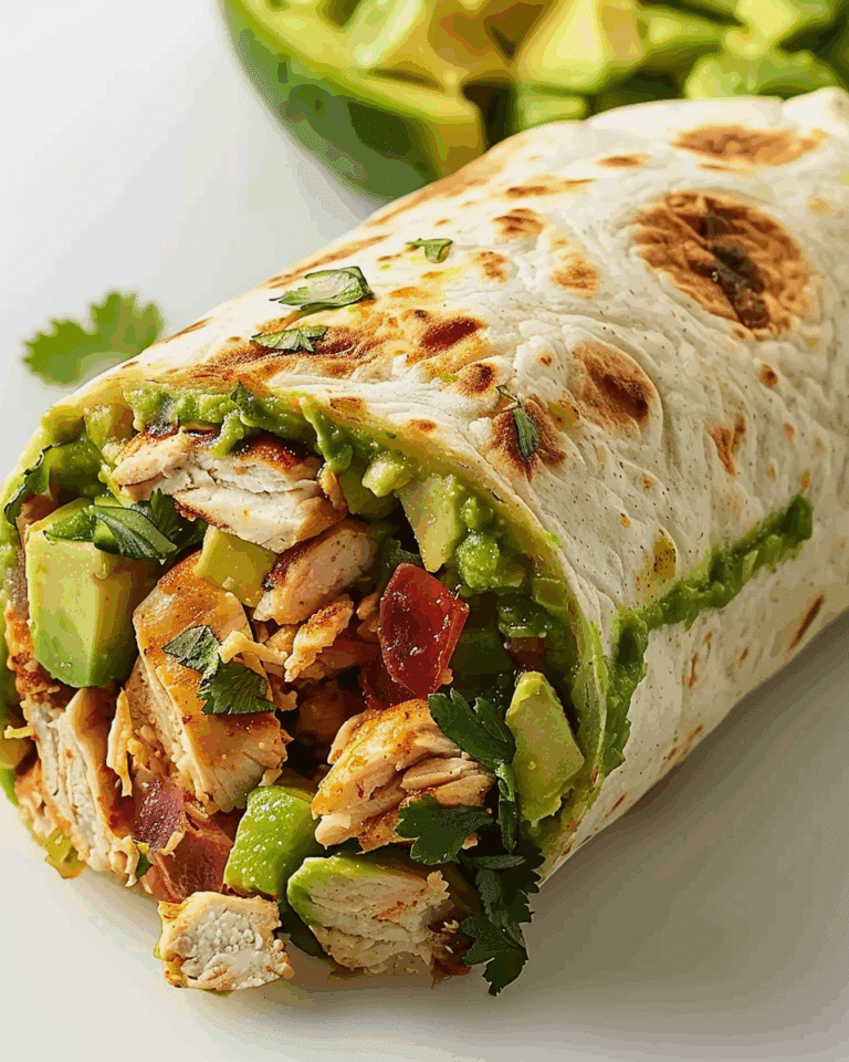 Quick & Easy Chicken Avocado Wrap