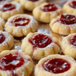 Raspberry Almond Shortbread Thumbprint Cookies