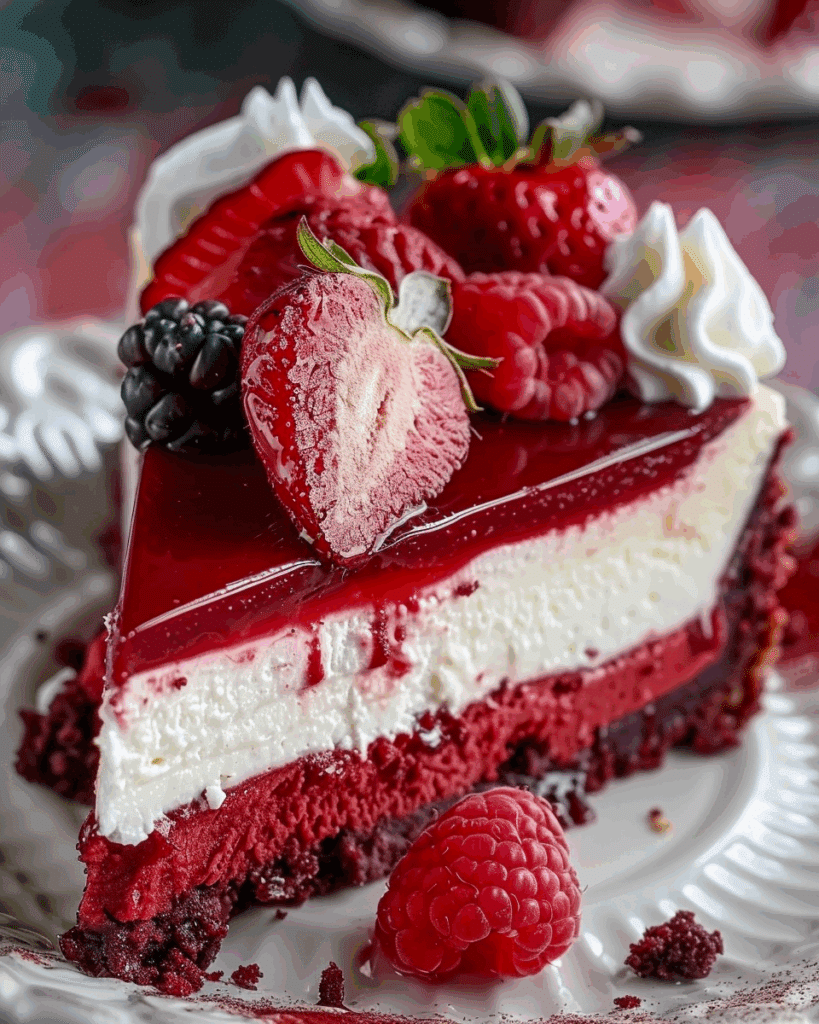 Red Velvet Strawberry Cheesecake