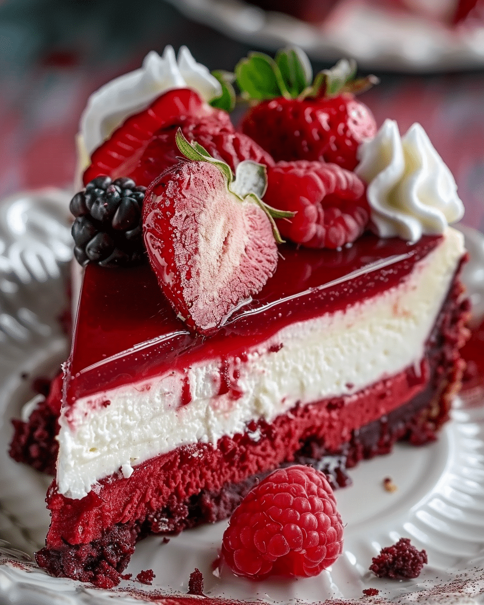 Red Velvet Strawberry Cheesecake