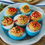 Red, White and Blue Deviled Eggs