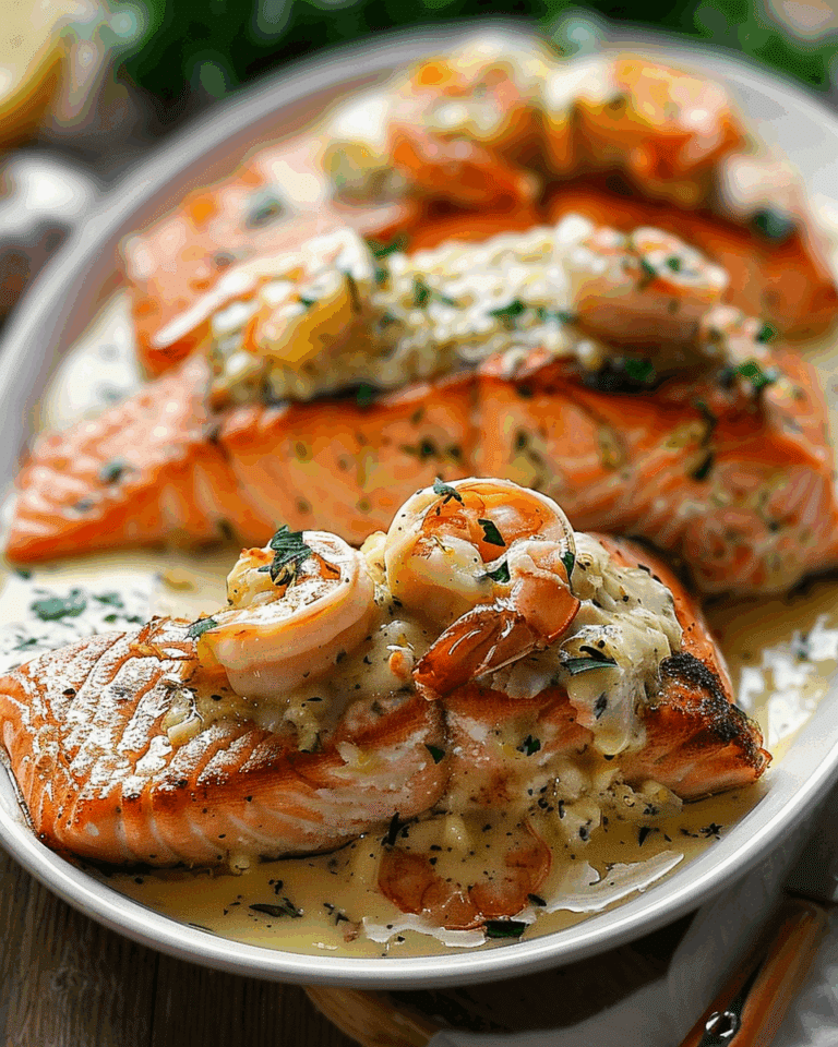 Shrimp Stuffed Salmon Delight