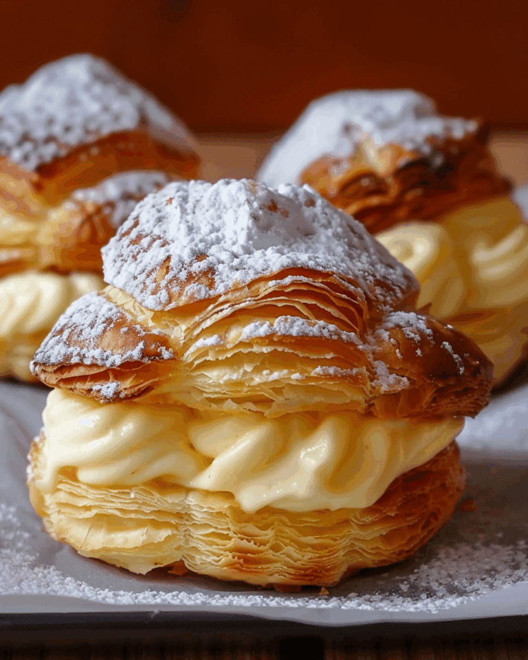Special Italian Cream Puffs with Custard Filling