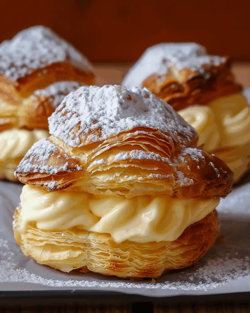 Special Italian Cream Puffs with Custard Filling