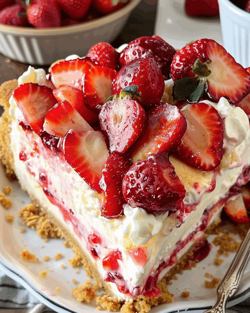 Strawberry Cheesecake Dump Cake