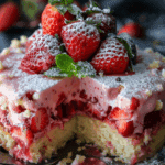 Strawberry Earthquake Cake